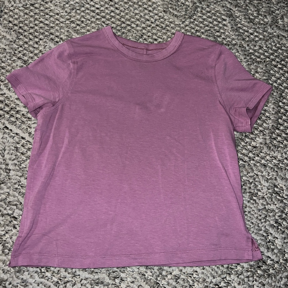 Lululemon velvet dust classic fit cotton blend tshirt size 2